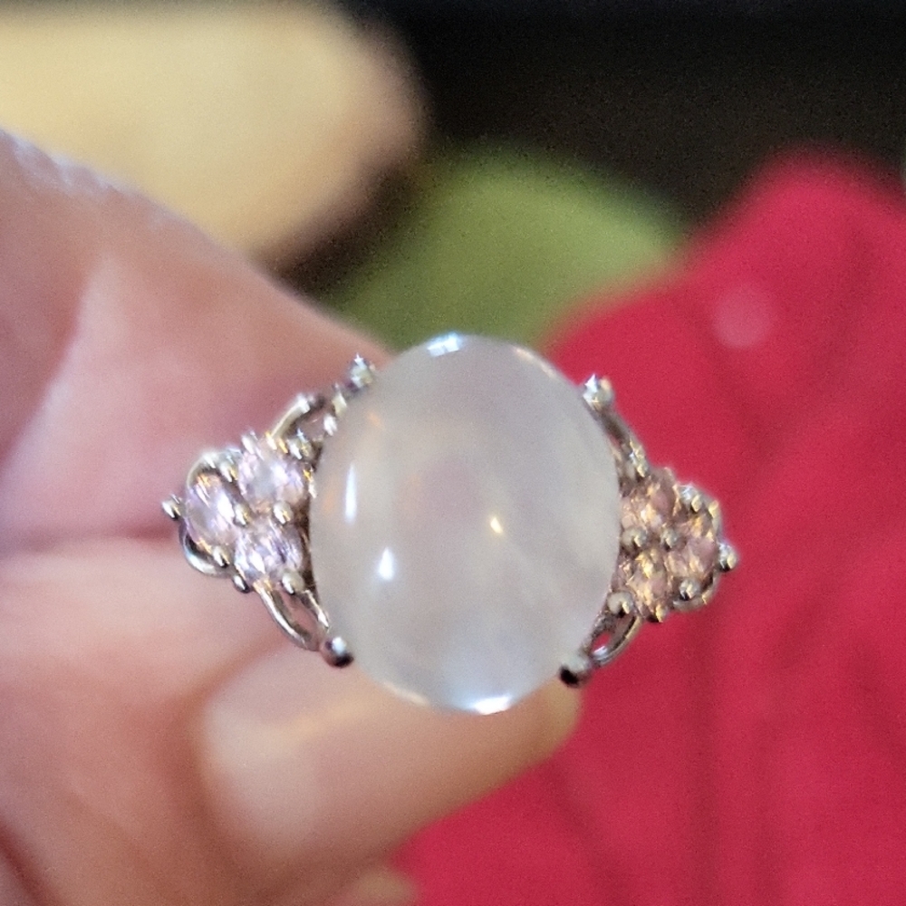 Pink Sapphire Gemstone Ring Size 8